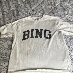 ANINE Bing White T-Shirt with Black 'BING' Print
